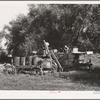 Combine with gasoline drums. Whitman County, Washington