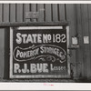 Sign on sack warehouse used for storing wheat. Garfield County, Washington