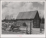 Barn and hay wagon in cut-over area. Boundary County, Idaho