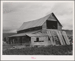 Old barns on farm which was included as part of Boundary Farms, FSA (Farm Security Administration) project. Boundary County, Idaho