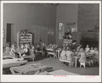 Lunch at the nursery school at the FSA (Farm Security Administration) farm family migratory labor camp. Washington, Yakima