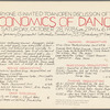 Choreographic notes for Theatre Piece for Chairs and Ladders (1965), recorded on the verso of a poster for a 1978 Economics of Dance seminar