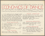 Choreographic notes for Energy Changes (1973), recorded on the verso of a poster for a 1978 Economics of Dance seminar