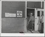 Farm workers who attend apple packing school at FSA (Farm Security Administration) farm family migratory labor camp. Yakima, Washington