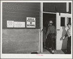 Farm workers who attend apple packing school at FSA (Farm Security Administration) farm family migratory labor camp. Yakima, Washington