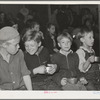Refreshments at the amateur program at the FSA (Farm Security Administration) mobile camp for migratory farm workers. At Odell, Oregon