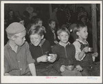 Refreshments at the amateur program at the FSA (Farm Security Administration) mobile camp for migratory farm workers. At Odell, Oregon