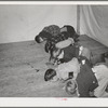 Peanut race. Amateur night at the FSA (Farm Security Administration) mobile camp for migratory farm workers. Odell, Oregon