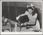 Lunchtime at the nursery school at the FSA (Farm Security Administration) mobile camp for migratory farm workers. Odell, Oregon