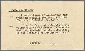 Research Libraries, Jewish Division Records