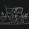 Jay Fox [center] and unidentified others in the 1969 National tour of the stage production Cabaret