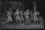 Tandy Cronyn, Franklin Kiser, Alexandra Damien, Wood Romoff [center] and unidentified others in the 1969 tour of the stage production Cabaret