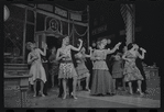 Tandy Cronyn, Franklin Kiser, Alexandra Damien, Wood Romoff [center] and unidentified others in the 1969 tour of the stage production Cabaret