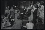 Alexandra Damien [left], Wood Romoff [center] and unidentified others in the 1969 tour of the stage production Cabaret
