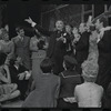 Alexandra Damien [left], Wood Romoff [center] and unidentified others in the 1969 tour of the stage production Cabaret