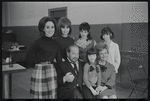 Felice Camargo, Kelly Wood, Royce Lenelle, Renee Tetro, Luther Adler, Maureen Polye and Dolores Wilson in publicity photo for the touring stage production Fiddler on the Roof
