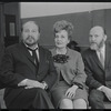 Luther Adler, Dolores Wilson and Paul Marin in publicity for the touring stage production Fiddler on the Roof