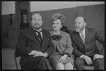 Luther Adler, Dolores Wilson and Paul Marin in publicity for the touring stage production Fiddler on the Roof