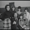 Felice Camargo, Kelly Wood, Royce Lenelle, Renee Tetro, Luther Adler, Maureen Polye and Dolores Wilson in publicity photo for the touring stage production Fiddler on the Roof