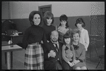 Felice Camargo, Kelly Wood, Royce Lenelle, Renee Tetro, Luther Adler, Maureen Polye and Dolores Wilson in publicity photo for the touring stage production Fiddler on the Roof