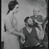 Felice Camargo, Luther Adler and Dolores Wilson in the stage production Fiddler on the Roof