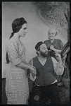 Felice Camargo, Luther Adler and Dolores Wilson in the stage production Fiddler on the Roof