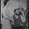 Felice Camargo, Luther Adler and Dolores Wilson in the stage production Fiddler on the Roof