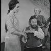 Felice Camargo, Luther Adler and Dolores Wilson in the stage production Fiddler on the Roof