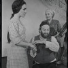 Felice Camargo, Luther Adler and Dolores Wilson in the stage production Fiddler on the Roof