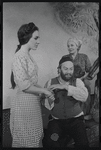 Felice Camargo, Luther Adler and Dolores Wilson in the stage production Fiddler on the Roof