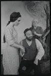 Felice Camargo, Luther Adler and Dolores Wilson in the stage production Fiddler on the Roof