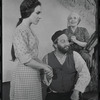 Felice Camargo, Luther Adler and Dolores Wilson in the stage production Fiddler on the Roof