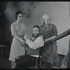 Felice Camargo, Luther Adler and Dolores Wilson in the stage production Fiddler on the Roof
