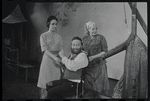 Felice Camargo, Luther Adler and Dolores Wilson in the stage production Fiddler on the Roof