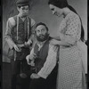 David Garfield, Luther Adler and Felice Camargo in the stage production Fiddler on the Roof