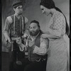 David Garfield, Luther Adler and Felice Camargo in the stage production Fiddler on the Roof