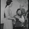 Felice Camargo, Luther Adler and Dolores Wilson in the stage production Fiddler on the Roof