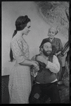 Felice Camargo, Luther Adler and Dolores Wilson in the stage production Fiddler on the Roof
