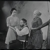 Felice Camargo, Luther Adler and Dolores Wilson in the stage production Fiddler on the Roof