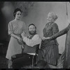 Felice Camargo, Luther Adler and Dolores Wilson in the stage production Fiddler on the Roof