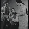 David Garfield, Luther Adler and Felice Camargo in the stage production Fiddler on the Roof