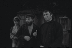 Kelly Wood, Luther Adler and Louis W. Waldon in the touring stage production Fiddler on the Roof