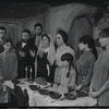 Luther Adler, Dolores Wilson and ensemble in the touring stage production Fiddler on the Roof