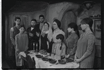 Luther Adler, Dolores Wilson and ensemble in the touring stage production Fiddler on the Roof