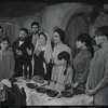 Luther Adler, Dolores Wilson and ensemble in the touring stage production Fiddler on the Roof