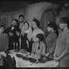 Luther Adler, Dolores Wilson and ensemble in the touring stage production Fiddler on the Roof