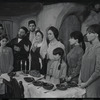 Luther Adler, Dolores Wilson and ensemble in the touring stage production Fiddler on the Roof