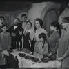 Luther Adler, Dolores Wilson and ensemble in the touring stage production Fiddler on the Roof