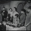 Luther Adler, Dolores Wilson and ensemble in the touring stage production Fiddler on the Roof
