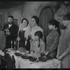 Luther Adler, Dolores Wilson and ensemble in the touring stage production Fiddler on the Roof